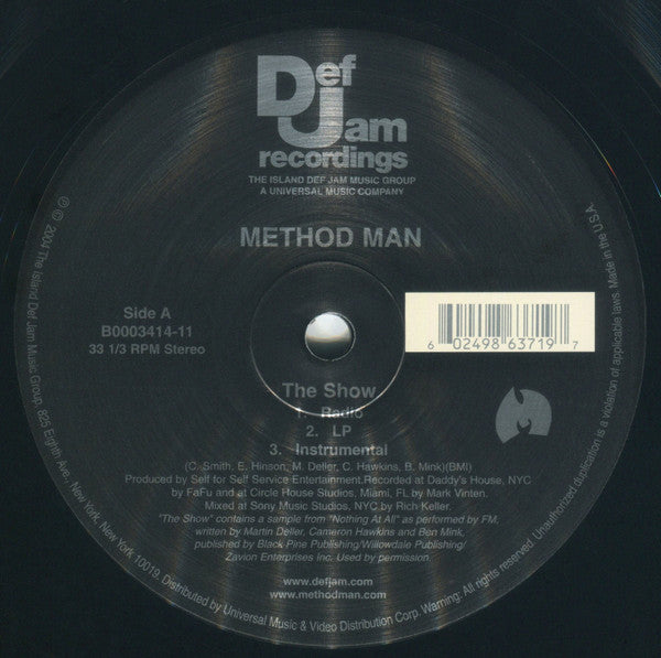 Method Man : The Show / The Prequel (12")