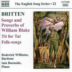 the album cover for Iain Burnside - Songs & Proverbs & Tit for Tat & Folk-Songs