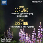 the album cover for Gerard Schwarz - Appalachian Spring / Symphonic Ode / Sym No. 3