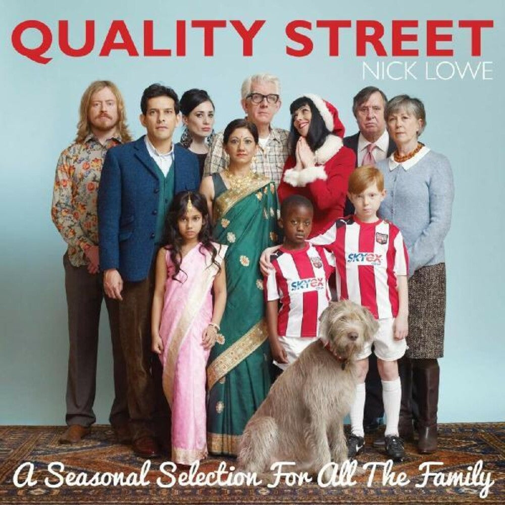 the album cover for Nick Lowe - Quality Street: A Seasonal Selection For The Whole Family