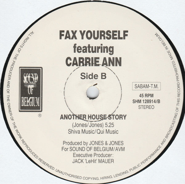 Fax Yourself Featuring Carrie Ann : Strut Your Techno Stuff (12")