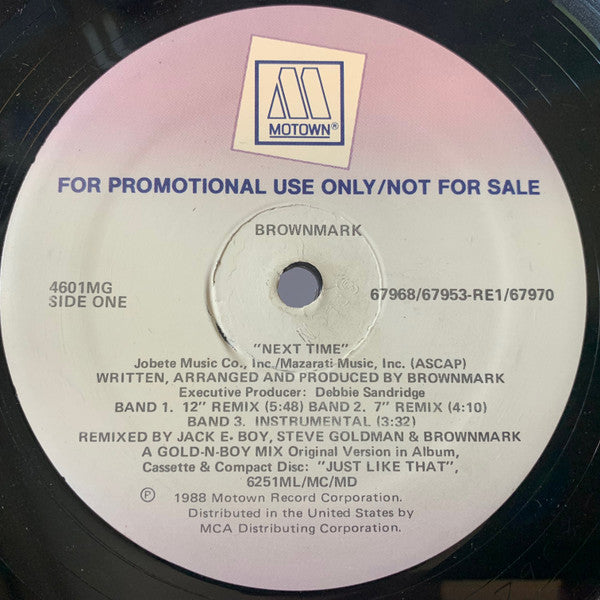 Brownmark : Next Time (12", Promo, SRP)