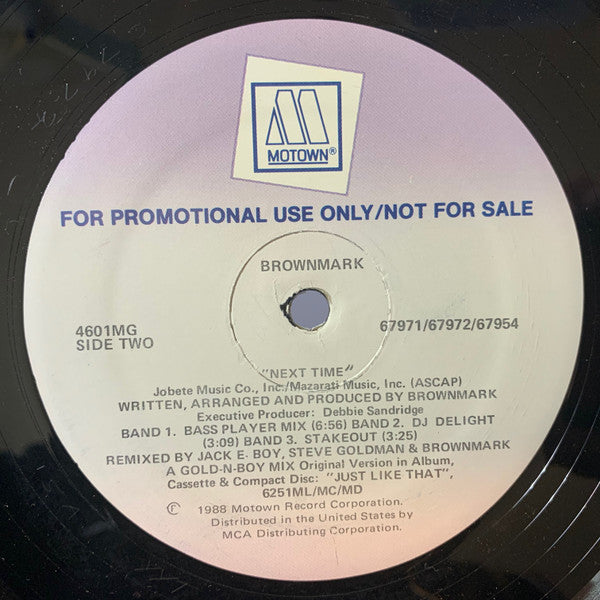 Brownmark : Next Time (12", Promo, SRP)
