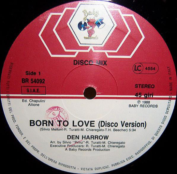 Den Harrow : Born To Love (12", Maxi)