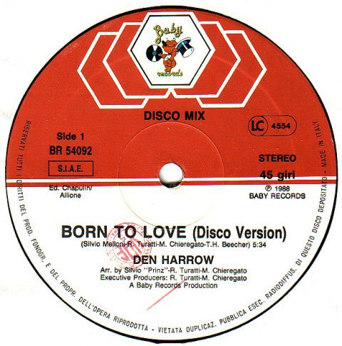 Den Harrow : Born To Love (12", Maxi)
