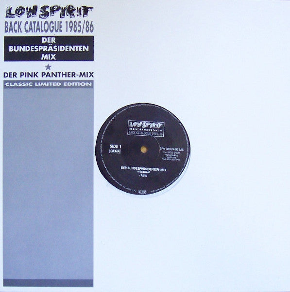 WestBam : Der Bundespräsidenten-Mix / Der Pink Panther-Mix (12", Ltd)