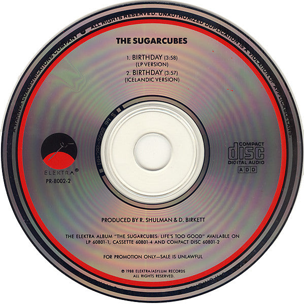 The Sugarcubes : Birthday (CD, Single, Promo)