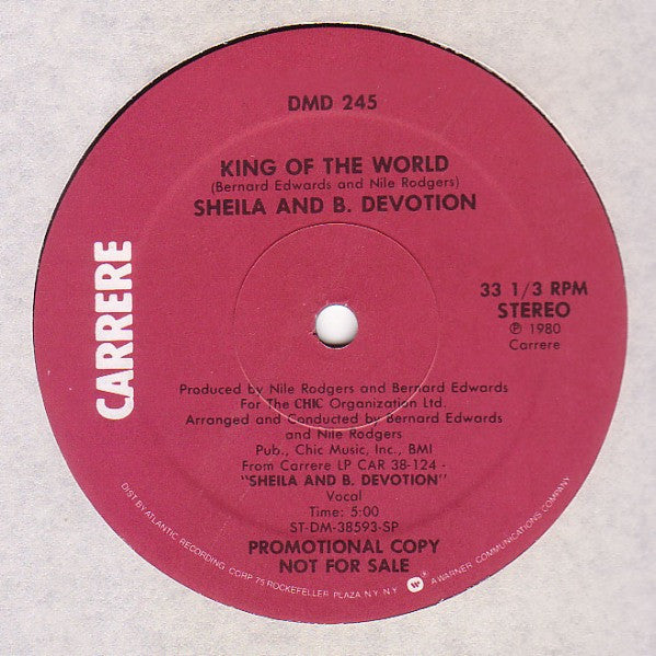 Sheila And B. Devotion* : King Of The World / Your Love Is Good (12", Promo)