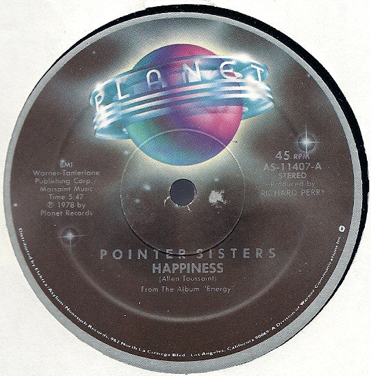 Pointer Sisters : Happiness (12")