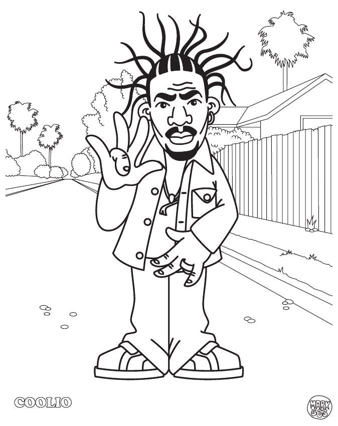 Mark 563- Hip Hop Coloring Book: West Coast Edition (Coloring Book)