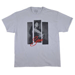 Selena 3 Strips Photo on Platinum Gray Tee T-shirt