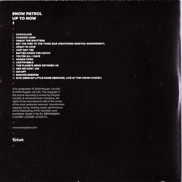 Snow Patrol : Up To Now (3xLP, Comp + 2xCD, Comp + CD, Album + 2xDVD-V + Bo)