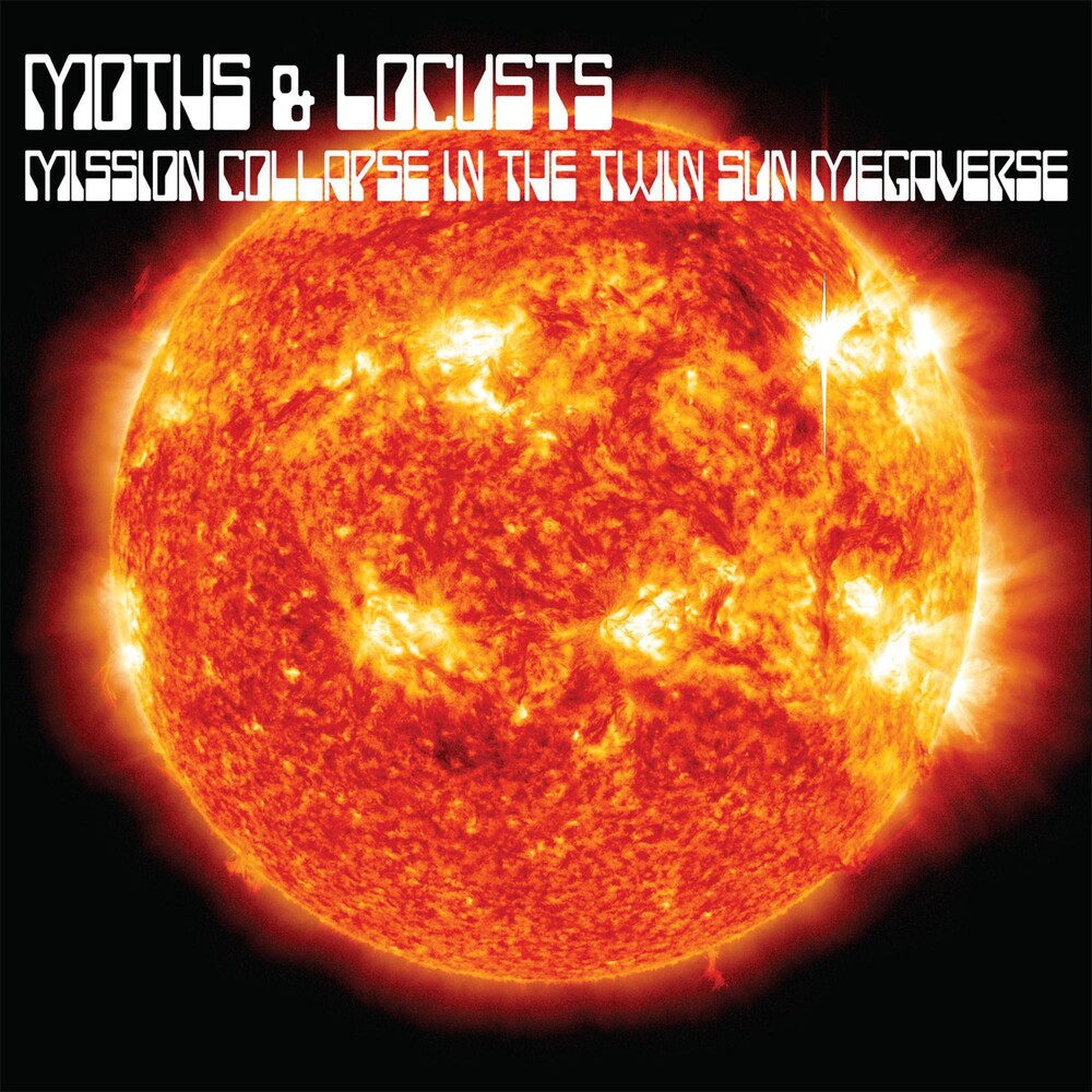 the album cover for Moths & Locusts - Mission Collapse in the Twin Sun Megaverse