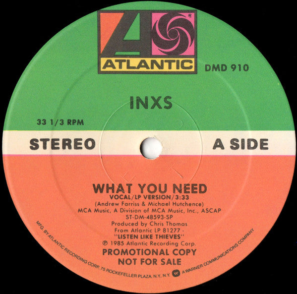 INXS : What You Need (12", Promo)