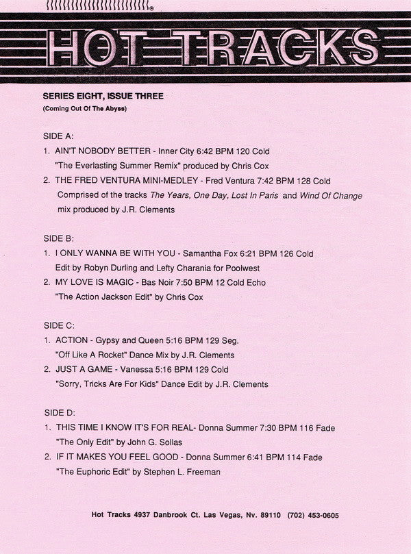 Various : Hot Tracks - Series 8, Issue 3 (2x12", Comp, Promo)