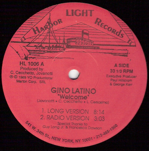 Gino Latino : Welcome (12")
