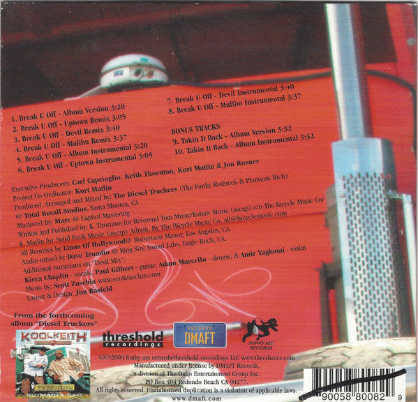 Kool Keith Featuring Kutmasta Kurt* : Break U Off / Takin' It Back (CD, Maxi)