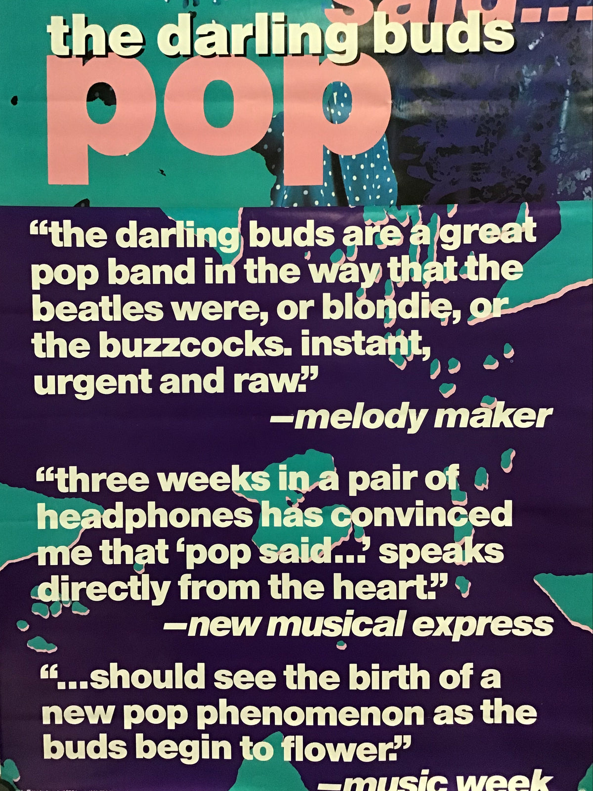 The Darling Buds - Pop Said... Promo Poster