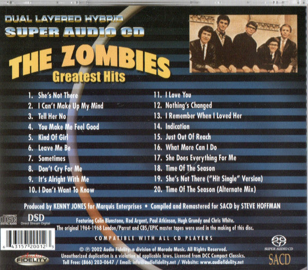 The Zombies : Greatest Hits (SACD, Hybrid, Comp, Mono, RM, Son)