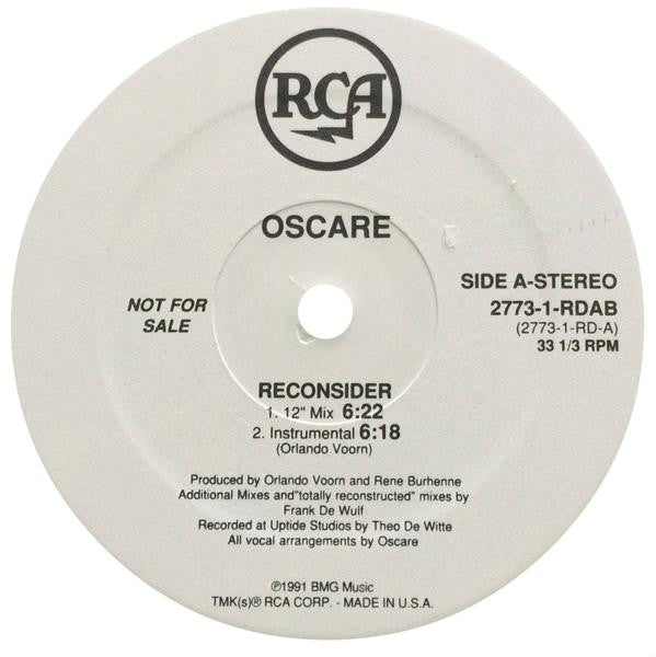 Oscare : Reconsider (12", Promo)