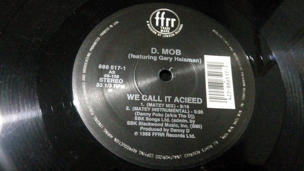 D. Mob* Featuring Gary Haisman : We Call It Acieed / Trance Dance (12", Single, Spe)