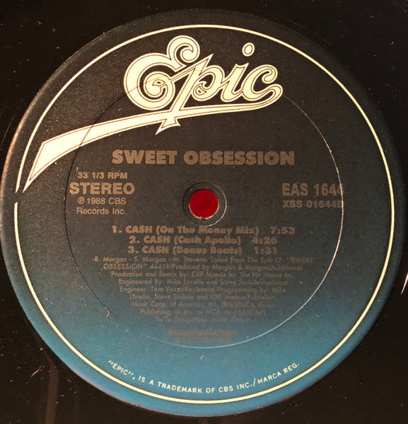 Sweet Obsession : Cash (12", Promo)