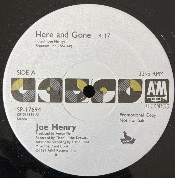 Joe Henry : Here And Gone / Map Of Belgium (12", Promo)