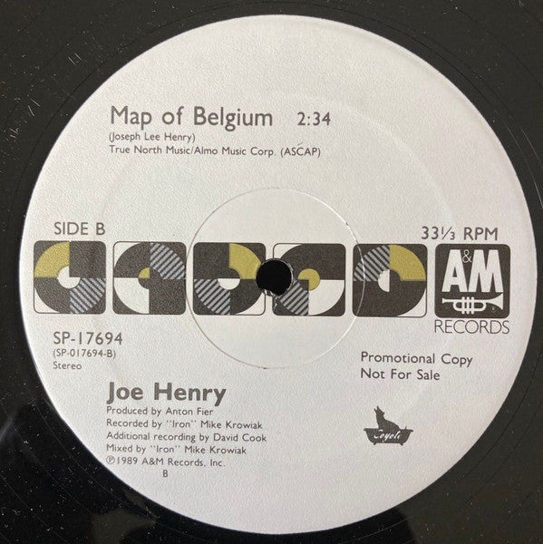 Joe Henry : Here And Gone / Map Of Belgium (12", Promo)