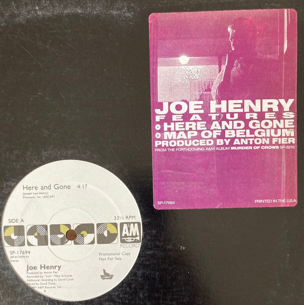 Joe Henry : Here And Gone / Map Of Belgium (12", Promo)