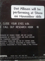 Dot Allison : Close Your Eyes (CD, Single, Promo)