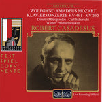 the album cover for ROBERT CASADESUS - Piano Concertos K 491 K 595