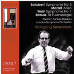 the album cover for Schubert / Mozart / Weill / Sawallisch / Lso - Symphony 3 / Konzert / Symphony 1