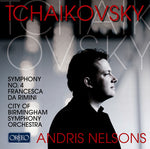 the album cover for City Of Birmingham Symphony Orchestra - Symphony No. 4 & Fantasie Op. 32