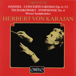 the album cover for Herbert von Karajan - Concerto Grosso Op. 6/12/ Symphonie No. 4