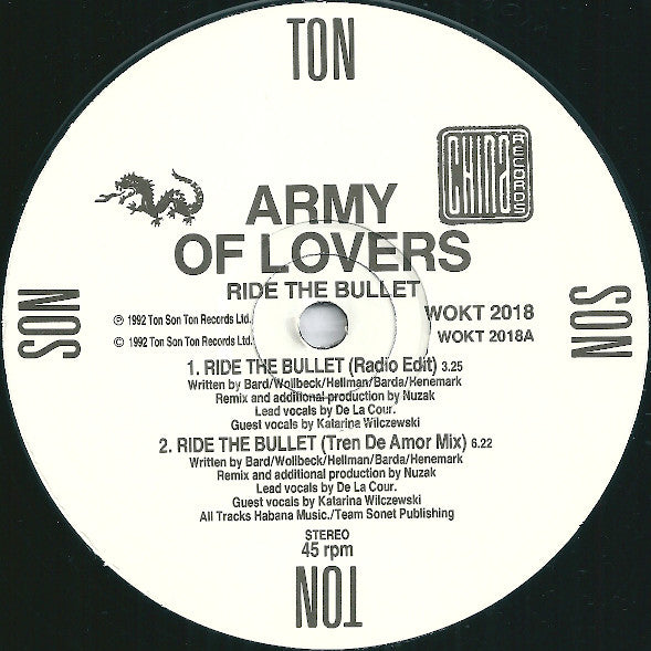 Army Of Lovers : Ride The Bullet (12", Single)