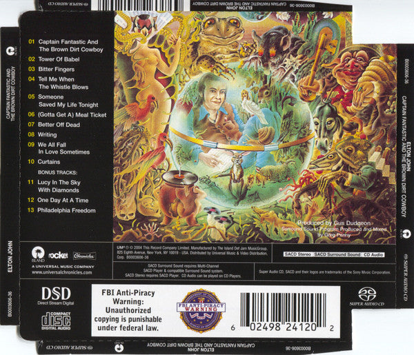 Elton John : Captain Fantastic And The Brown Dirt Cowboy (SACD, Hybrid, Multichannel, Album, RE, RM)