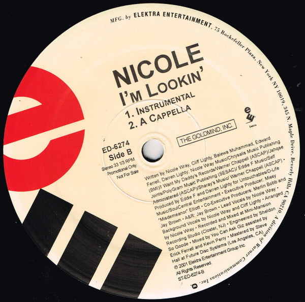 Nicole* : I'm Lookin' (12", Promo)