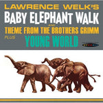 the album cover for Lawrence Welk - Baby Elephant Walk/Young World