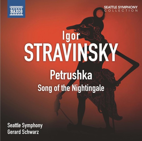 the album cover for Gerard Schwarz - Petrushka: Song of the Nightingale