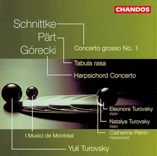 the album cover for Yuli Turovsky - Harpsichord Cto / Tabula Rasa / Cto Grosso 1