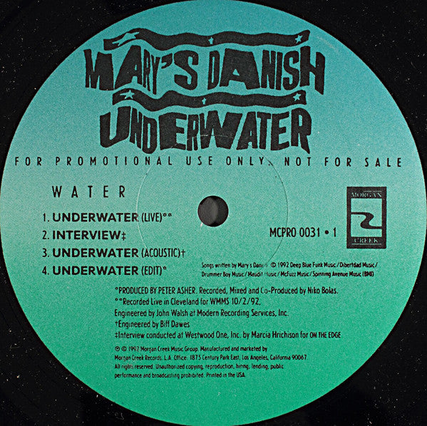 Mary's Danish : Underwater (12", EP, Promo)