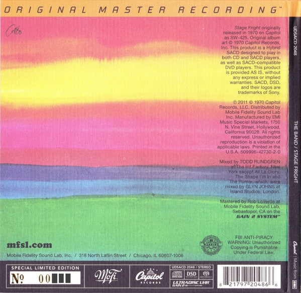 The Band : Stage Fright (SACD, Hybrid, Album, Ltd, Num, RE)