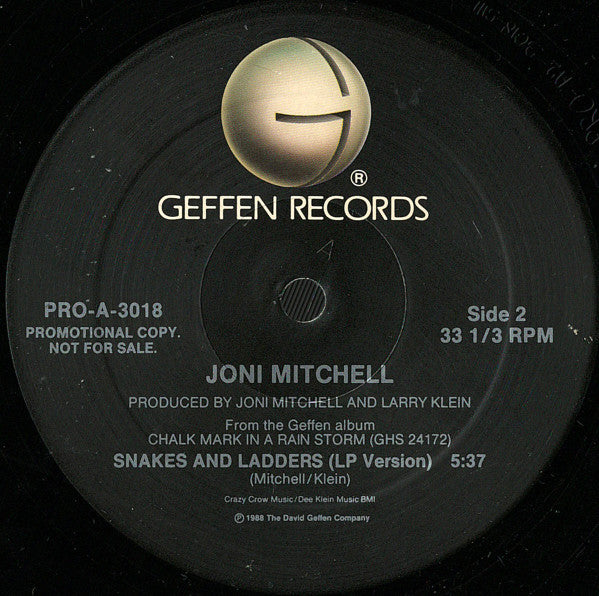 Joni Mitchell : Snakes And Ladders (12", Promo)