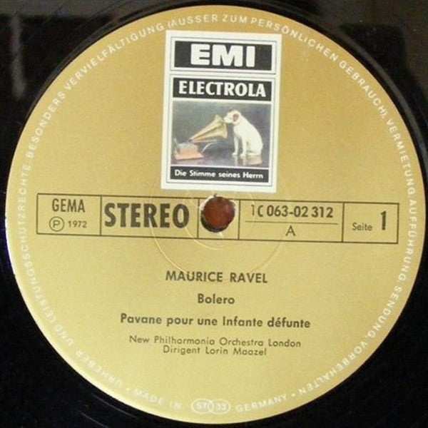 Ravel* - Lorin Maazel, The New Philharmonia Orchestra* : Bolero / Pavane Pour Une Infante Défunte / Alborada Del Gracioso / La Valse(LP, Gol)