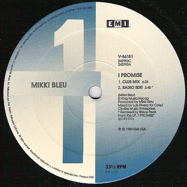 Mikki Bleu : I Promise (12")