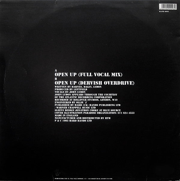 Leftfield, Lydon* : Open Up (12", Single)