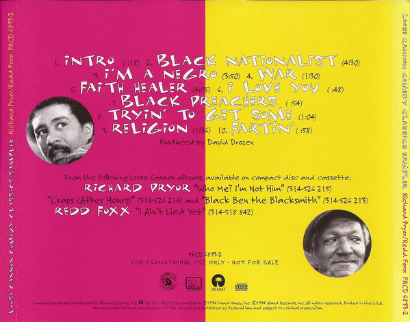 Richard Pryor & Redd Foxx : Comedy Classics Sampler (CD, Promo, Smplr)