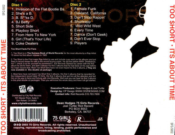 Too Short : Its About Time (2xCD, Comp)
