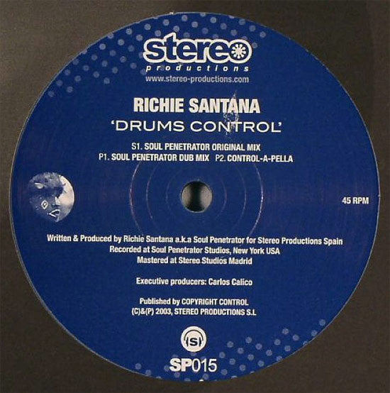 Richie Santana : Drums Control (12")