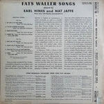 Earl Hines And Nat Jaffe : Fats Waller Songs (10", Album)